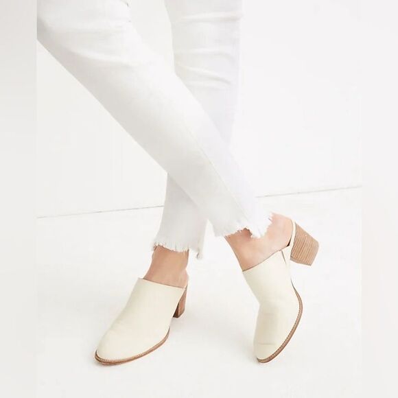 NWT Madewell 10" High Rise Skinny Jeans in Pure White: Step-Hem Edition - Picture 4 of 10